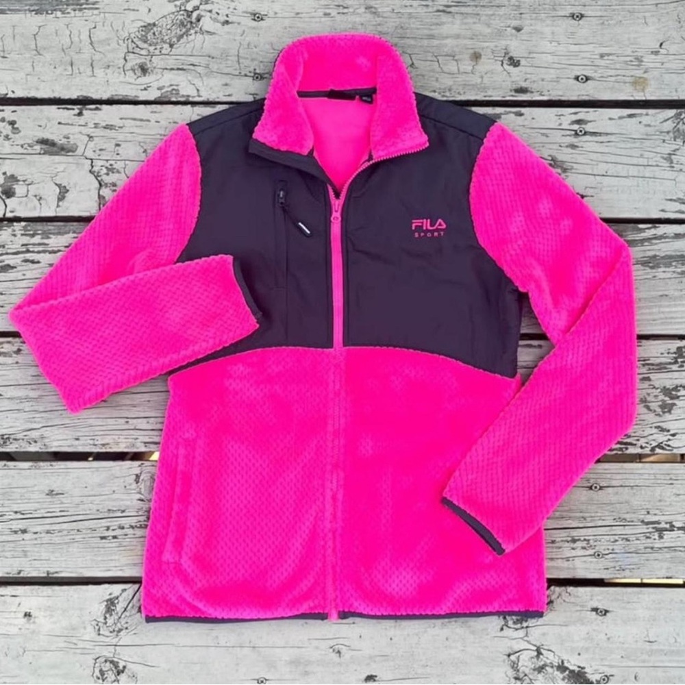 Fila Women’s S small hot pink fleece full-zip jacket